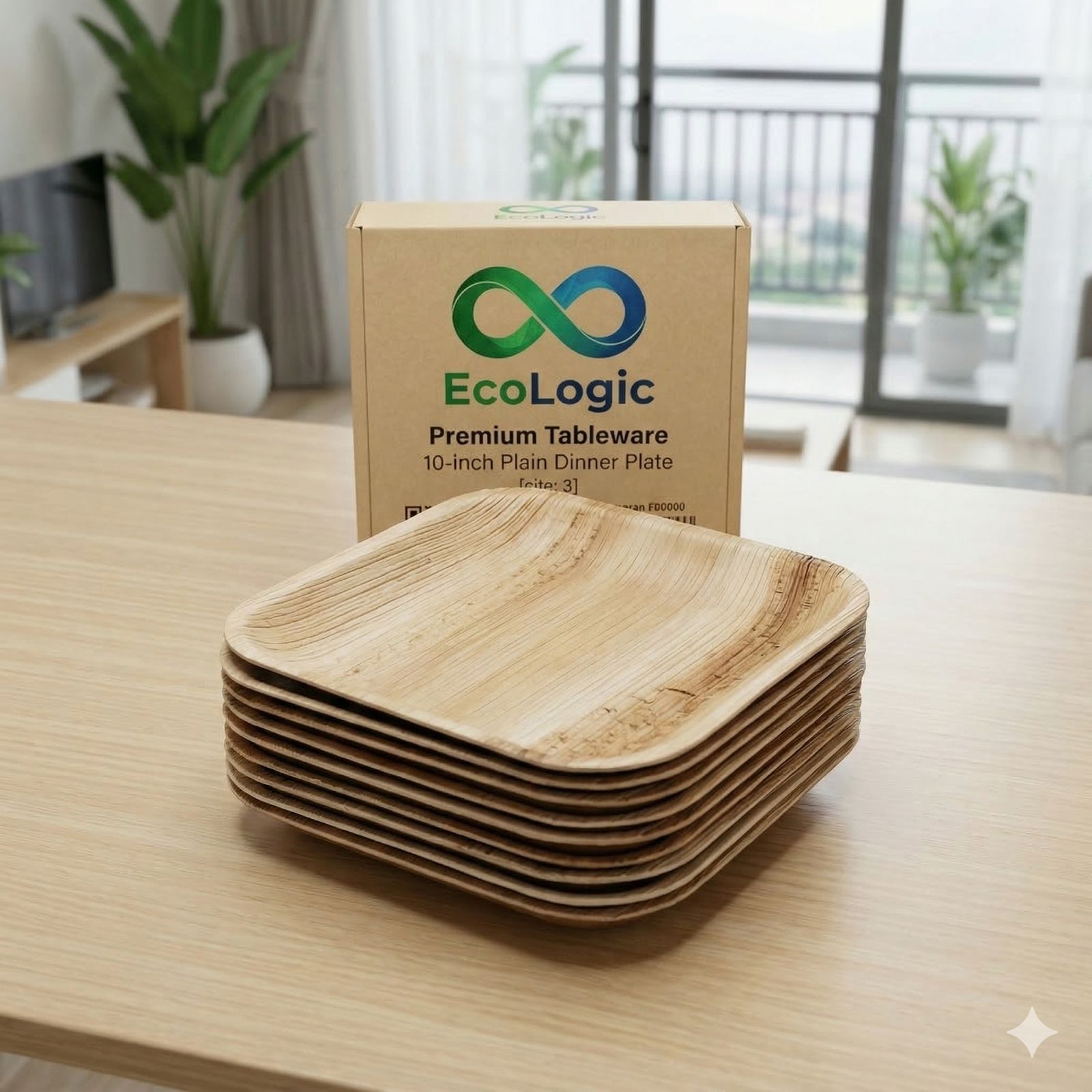 Areca Palm Leaf Plate 9inch